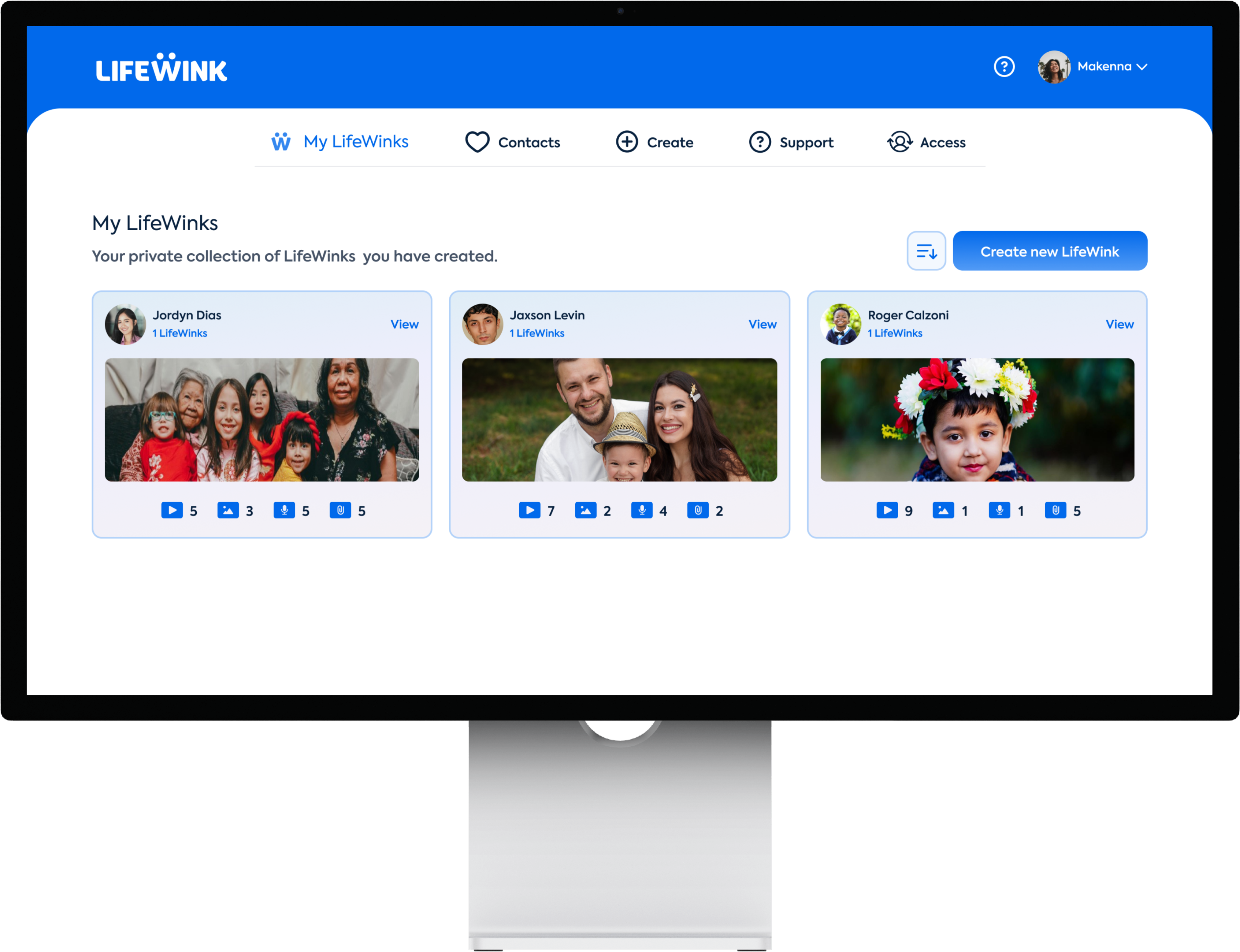 LifeWink Desktop Dashboard